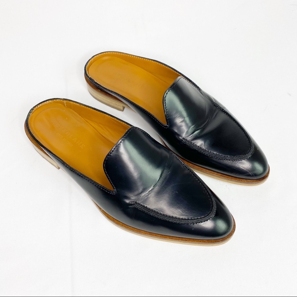 Everlane The Modern Loafer Leather Mule Bl…